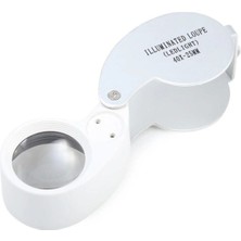 Bosile Mini 40X Lüp LED Işıklı Kuyumcu Katlanır Büyüteç Kutulu