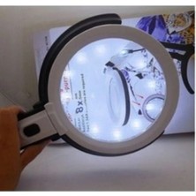 Bosile LED Işıklı Masa Üstü Büyüteç Çalışma Büyüteci El Büyüteci
