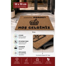 Valerine Life Market Gross Coco Hoş Geldiniz Işyeri Koko Kapı Önü Paspası 50X90CM Kişiye Firmaya Özel