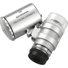 Bosile 60X Mini Cep Mikroskop Kuyumcu Büyüteç LED Işık