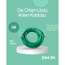 Ncpline 15 Metre U6 Kablo Rg6-U6 F Uçlu Uydu Anten Kablosu Full Hd 3D4K 1080 Uyumludur “hazır-Çalıştır”