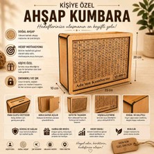 Wood Momente Woodmomente Kişiye Özel Isim Yazılı Birikim Hedefli Ahşap Kumbara