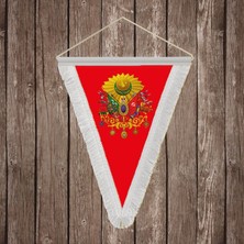 Punto Dizayn Kırmızı Osmanlı Imparatorluğu Sancağı Beyaz Saçaklı Üçgen Flama Bayrak Hatıra Flama