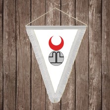 Punto Dizayn Altın Ordu Devleti Beyaz Saçaklı Üçgen Flama Bayrak Hatıra Flama