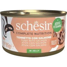Schesir Jelly Ton Balıklı ve Somonlu Yetişkin Kedi Konservesi 85 gr