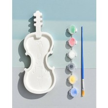 Major Hobi Taş Tozu Keman Boyama Seti – 6 Renk Boya ve Fırça  Dekoratif Hobi Ürünü (19 cm)