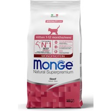 Monge Kitten Tek Proteinli Sığır Etli Yavru Kedi Maması 400 gr