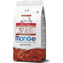 Monge Mini Puppy Junior Tek Proteinli Kuzulu Pirinçli Yavru Köpek