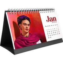 Bi'aldım Frida Kahlo Masa Takvimi - 2027 Takvimi - Siyah Renk