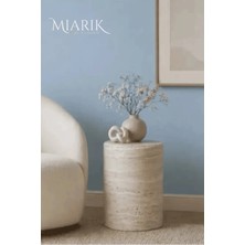 Miarik Design Traverten Mermer Gemini Yan Sehpa , Masa , Orta Sehpa , Zigon