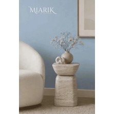 Miarik Design Helanie-Traverten Kum Saati Yan Sehpa