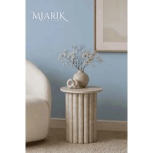 Miarik Design Traverten Mermer Darla Yan Sehpa , Masa , Orta Sehpa , Zigon