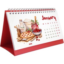 Bi'aldım 2027 Masa Takvimi, Vintage Fırın ve Mutfak Sanatları Takvimi, 2027 Desk Calendar, Vintage Baking Calendar 2027