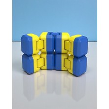 Major Hobi 3D Baskı Sonsuzluk Küpü Infinity Cube – Stres Giderici Zeka Oyuncağı - Sarı Lacivert
