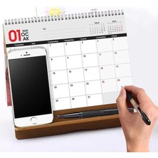 Bi'aldım Ahşap Ayaklı Ofis Masa Takvimi - 2027 Masa Takvimi, Önceki Ay Sonraki Ay Takvimi, Aylık Planlayıcı Takvim, 2027 Desk Calendar, Monthly Planner