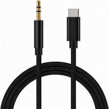 Schitec Type-C To 3.5mm Aux Ses Kablosu 1m Siyah Hg/axc-11
