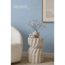 Miarik Design Traverten Mermer Orion Yan Sehpa , Masa , Orta Sehpa , Zigon