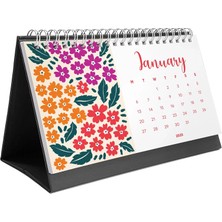 Bi'aldım Çiçek Galerisi 2027 Masa Takvimi, Rengarenk Çiçekli Takvim, 2027 Desk Calendar, Flowers Calendar 2027, Floral Calendar