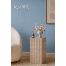 Miarik Design Doğal Traverten Yan Sehpa