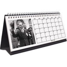 Bi'aldım Çift Taraflı 2027 Atatürk Fotoğraflı Takvim, Aylık Planlayıcı Takvim, Büyük Ebat Masa Takvimi