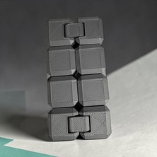 Major Hobi 3D Baskı Sonsuzluk Küpü Infinity Cube – Stres Giderici Zeka Oyuncağı - Silver