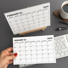 Bi'aldım 2027 Masa Takvimi, Ahşap Şövale Masa Takvimi, Aylık Planlamalı Takvim, 2027 Takvim, Yapılacaklar Listesi(Arka Sayfalar)