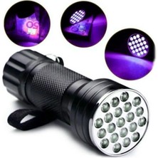 Rabelix Uv Işınlı 21 LED Hayvan Dışkı Bakteri Para Kontrol Ultraviyole Mor Işıklı Metal El Feneri