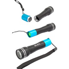 Rabelix Metal Cob LED Işıklı 100 Lümen 1xaa Pilli 100 Metre Mesafeli Mini El Feneri