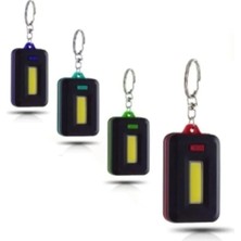 Rabelix Anahtarlık El Feneri Cob LED Fener Mini LED Fener Flaşör ( 3 Adet Pil Hediye )