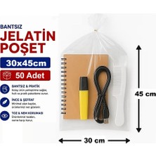 Jokey Ambalaj 30x45cm Berrak, Dayanıklı Bantsız Jelatin e-Ticaret, Aksesuar Saklama Poşeti (50 Adet)
