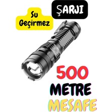Rabelix 500 Metre Mesafe Su Geçirmez Şarjlı El Feneri 3 Fonksiyonlu Fener