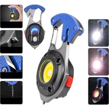 Rabelix 500 Lümen Kamp Feneri Çok Fonksiyonlu Fener Anahtarlık USB Çakmak Cam Kırıcı Kemer Kesici Tornavida