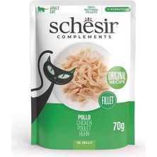 Schesir Pouch Jöle Içinde Tavuk Filetolu Yetişkin Kedi Konservesi 85 gr