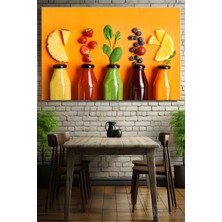 Şehzat Yatay Kanvas Duvar Tablosu Tekli Kafe Juice Bar Mutfak Detoks Meyve Suyu Smoothie Sağlık Diyet