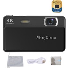 Serreha 4K Ultra Hd Vlogging Kamera - 64 Mp Dijital Fotoğraf Makinesi (12X Optik + 16X Elektronik Zoom, 64 GB Hafıza Kartı Dahil)