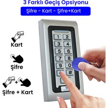 Sarkey SR-200 Em Metal Kasa Kartlı ve Şifreli Geçiş Sistemi Rfıd Proximity Kart Okuyucu 125 Khz IP68