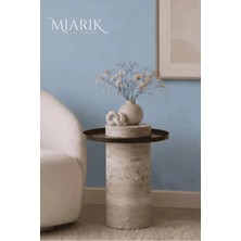 Miarik Design Faith-Mermer Travertren Yan Sehpa