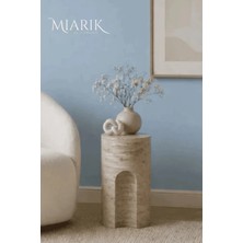 Miarik Design Traverten Mermer Cham Yan Sehpa , Masa , Orta Sehpa , Zigon
