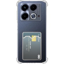 Kvy Infinix Note 40 4g Kamera Korumalı Kartlıklı Setra Şeffaf Silikon Kılıf
