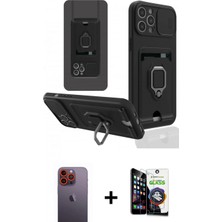 Pileli Store Pilelistore™ iPhone 12 Pro Max Kılıf Vadi Form Prime - Şeffaf Temperli Cam Ekran Koruyucu + Neon Fosforlu Kamera Lens - Tu