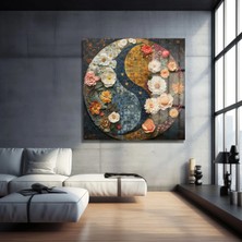 GLAZELLA Yin Yang Çiçekleri: Uyum ve Estetik Cam Tablo