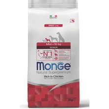 Monge Mini Senior Tavuklu Küçük Irk Yaşlı Köpek Maması 3 kg
