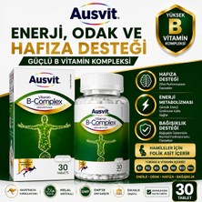 Ausvit B Complex Vitamin | Enerji & & Biotin | 30 Tablet