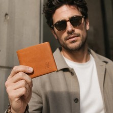 Oh Deer Leather Hakiki Deri Erkek Cüzdan – Çıtçıtlı Dikişsiz Güvenli Kapama Model - Natural