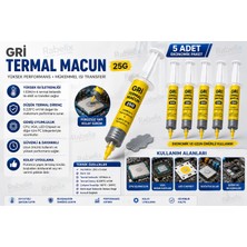 Rabelix 5 Adet 10 ml 1.93W/M.K Şırınga Termal Macunu Işlemci Pastası Cpu VGA  Radyatör Pastası Isı Iletken
