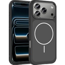 Apple iPhone 17 Pro Kılıf M-Safe Şarj Özellikli Metal Kamera Çerçeveli Zore Sanremo Silikon Kapak