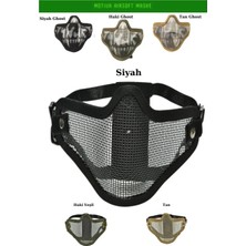Bosile Airsoft Yüz Maskesi Black Koruyucu Pro Çelik Tel Maske
