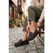 Fort Ventes 346411 Rahat Toka Aksesuarlı Triko Loafer Kadın Ayakkabı