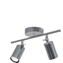 UltraMint Modern Gri Renkli, Spot Led'li 2'li Cafe ve Mutfak Avizesi