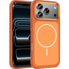 Apple iPhone 17 Pro Max Kılıf M-Safe Şarj Özellikli Metal Kamera Çerçeveli Zore Sanremo Silikon Kapak